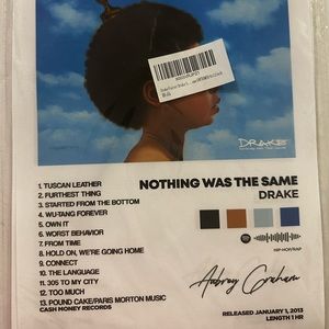Set of 6 Drake album posters